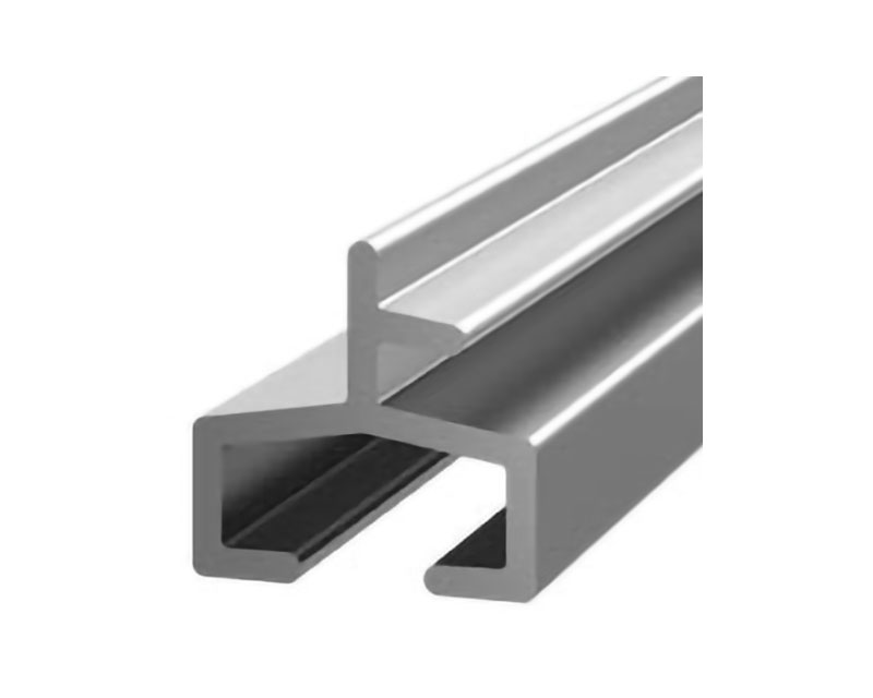 ALUTECH ES555/77 Профиль концевой, алюминиевый, без вставки, Глянец, Черный, 308064210