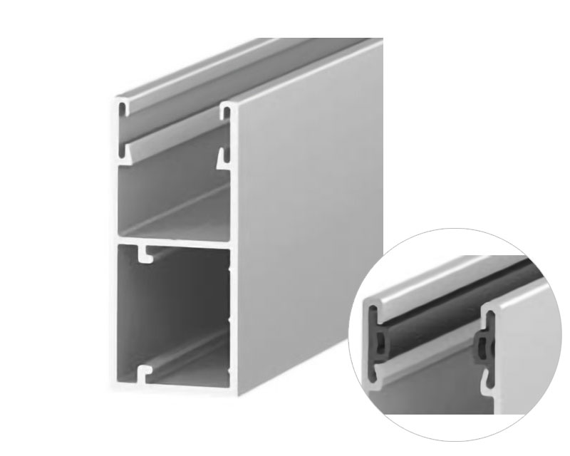ALUTECH GR70x34IE Шина направляющая, с вставкой, шагрень