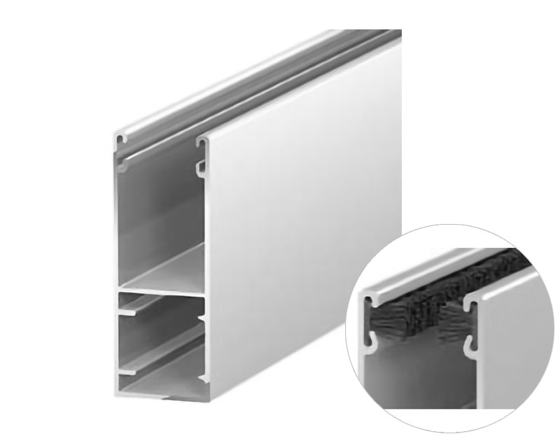 ALUTECH GR65x24BE Шина направляющая, с вставкой-щеткой, глянец