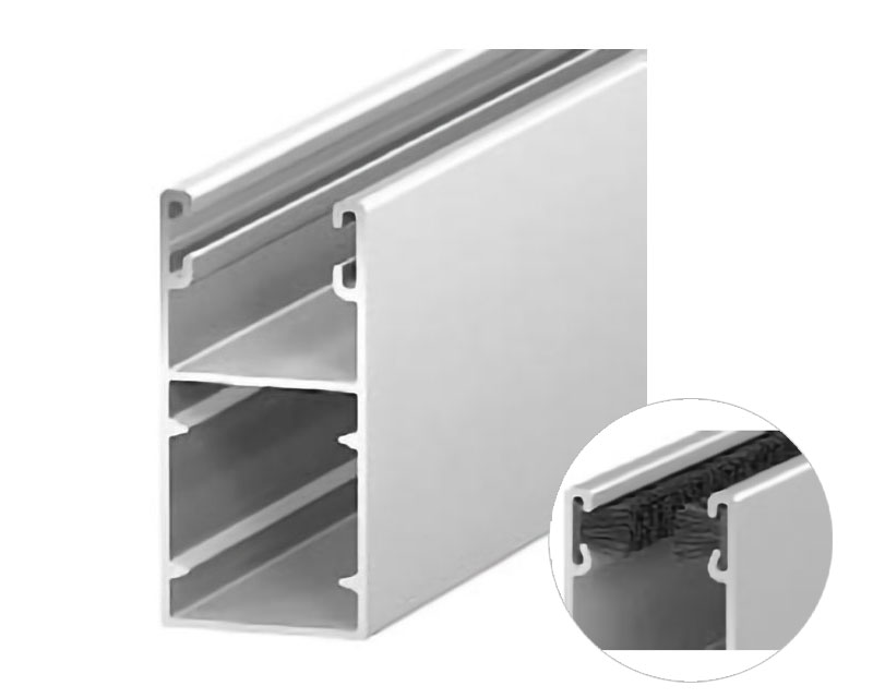 ALUTECH GR45x22BE Шина направляющая, с вставкой-щеткой, шагрень