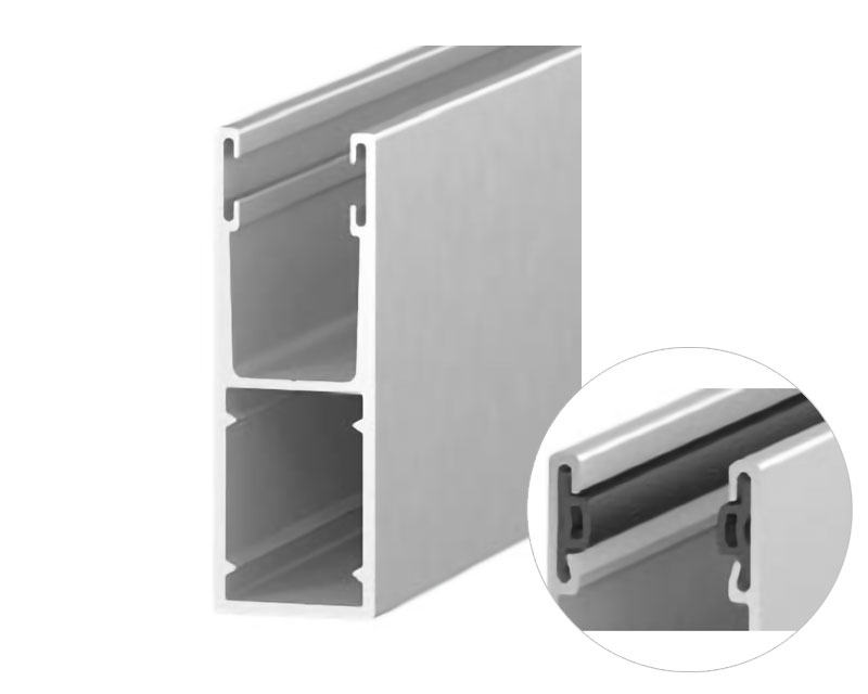 ALUTECH GR75x27/SI Шина направляющая, с вставкой, глянец
