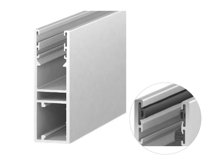 ALUTECH GR100x35IE Шина направляющая, с вставкой и щеткой, шагрень