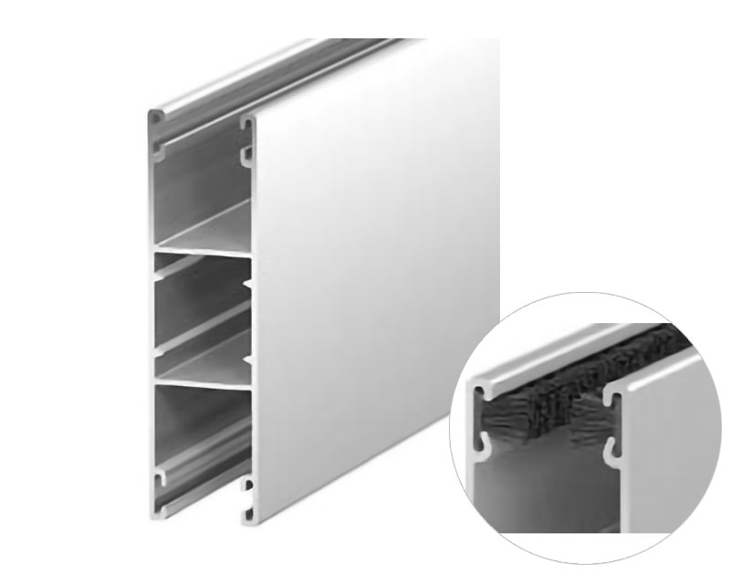 ALUTECH GR79x22BE Шина направляющая, с вставкой-щеткой, глянец