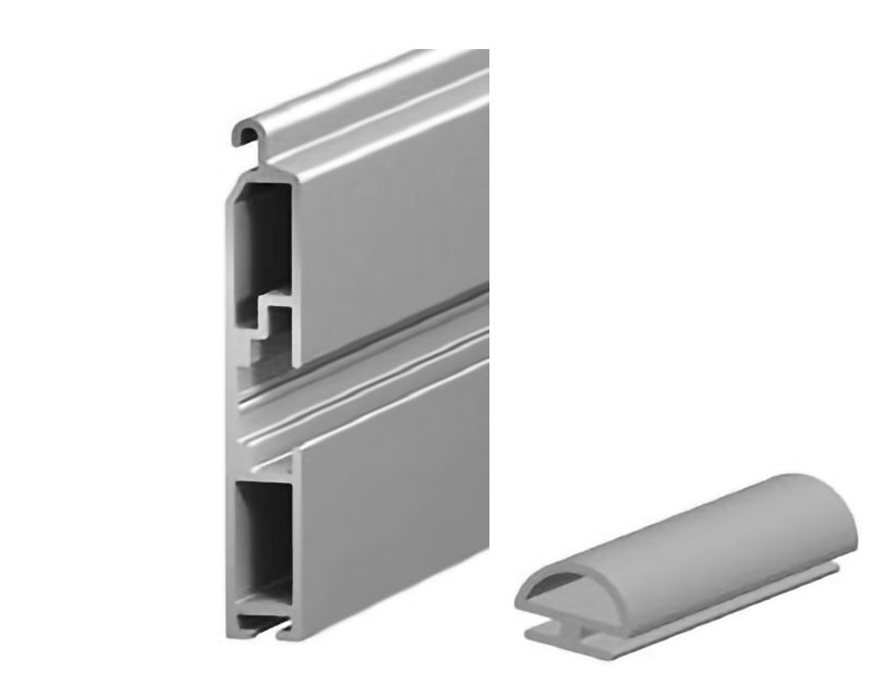 ALUTECH ES9x45RI/eco Профиль концевой, с вставкой, алюминиевый, экструдированный, Шагрень