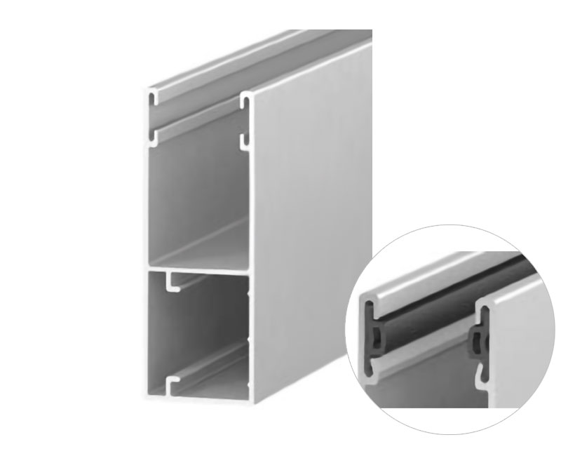 ALUTECH GR83x33I/eco Шина направляющая, с вставкой, шагрень