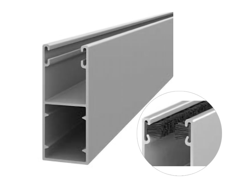 ALUTECH GR53x22BE Шина направляющая, с вставкой-щеткой, шагрень