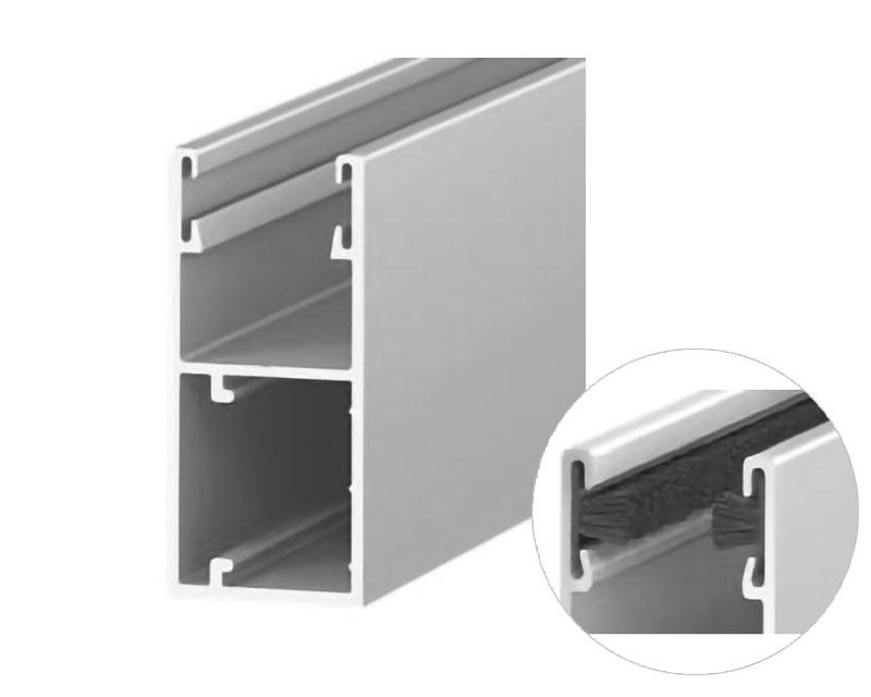 ALUTECH GR70x34BE Шина направляющая, с вставкой-щеткой, глянец