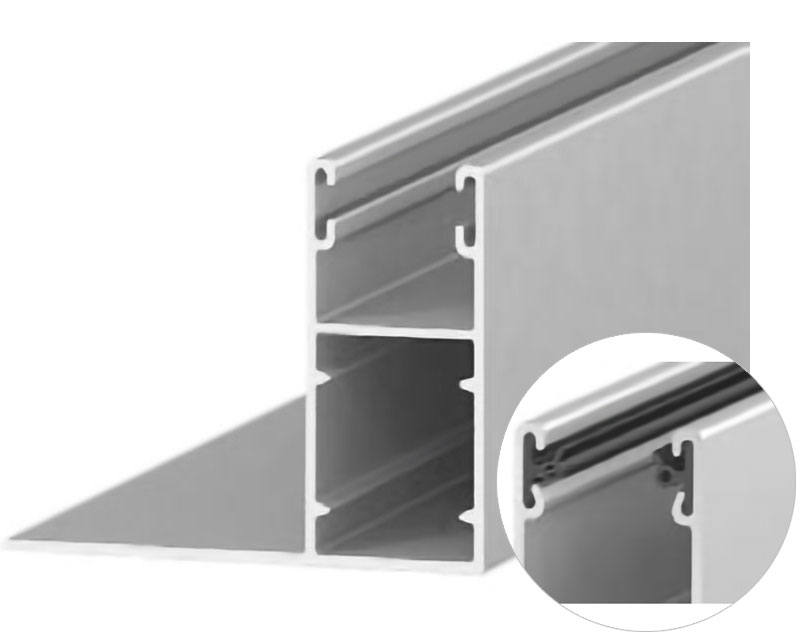 ALUTECH GR45x60IE Шина направляющая, с вставкой, глянец