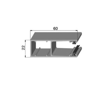 ALUTECH GR60x21/SE Шина направляющая, без вставки, глянец, Антрацит, 307148213