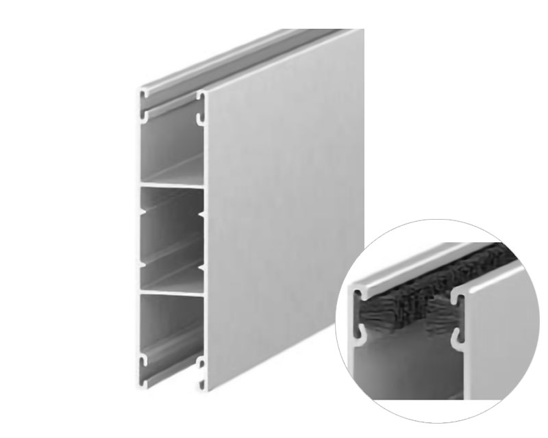 ALUTECH GR83x22BE Шина направляющая, с вставкой-щеткой, шагрень
