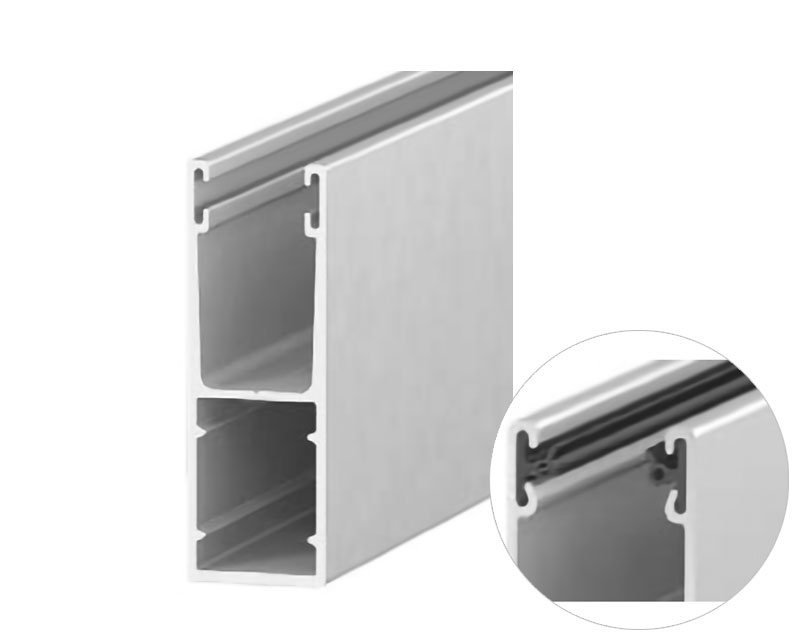 ALUTECH GR60x21/SI Шина направляющая, с вставкой, шагрень
